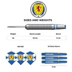 Scotland Football Darts - Steel Tip Brass - Official Licensed - Logo - 22g 8 Scotland Football Darts - Steel Tip Brass - Official Licensed - Logo - 22g -Dart Shop scotland football brass steel tip 3