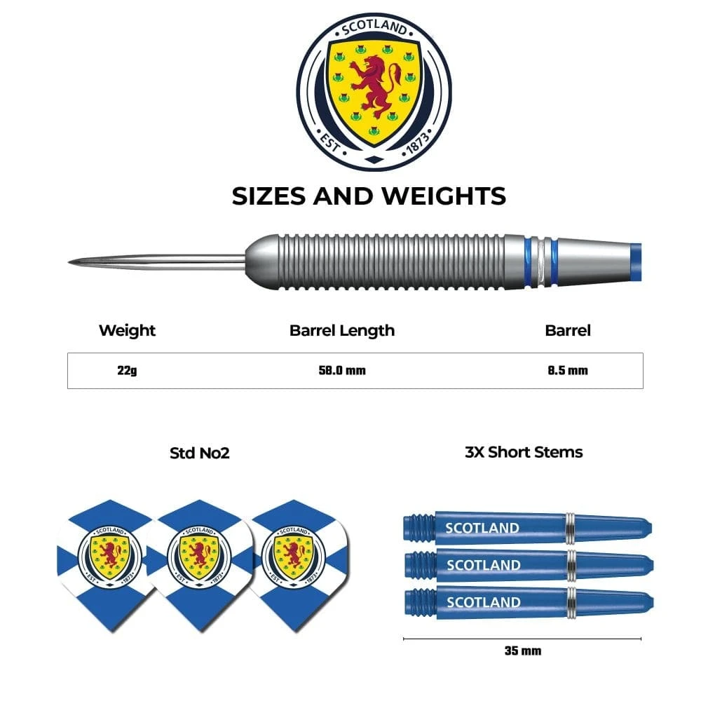 Scotland Football Darts - Steel Tip Brass - Official Licensed - Logo - 22g 3 Scotland Football Darts - Steel Tip Brass - Official Licensed - Logo - 22g - Image 3