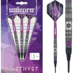 Unicorn Amethyst Darts - Soft Tip - Utech - Style 2 - Sandblasted