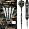 Unicorn Top Brass Darts - Steel Tip - Style 1 - Black & Gold