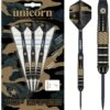 Unicorn Top Brass Darts - Steel Tip - Style 2 - Black & Gold