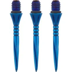 Unicorn Volute Conversion Dart Points - Steel Tip - 27mm - Ringed - Blue