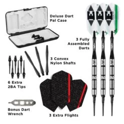 Viper Element Darts - Soft Tip - 90% - Inc Extras - E2 - Twin Shark - Black Ring 8 Viper Element Darts - Soft Tip - 90% - Inc Extras - E2 - Twin Shark - Black Ring -Dart Shop viper 21 2603 18 element soft tip e2 4