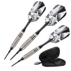 Viper Tungsten Bee Darts - Soft Tip - 80% - Knurled Rings - Inc Extras - Natural