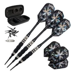 Viper Desperado Darts - Soft Tip - 80% - Inc Extras - D1 - Tri-Knurl - Black
