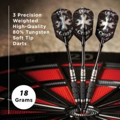 Viper Desperado Darts - Soft Tip - 80% - Inc Extras - D1 - Tri-Knurl - Black -Dart Shop viper 21 3401 18 desperado 6
