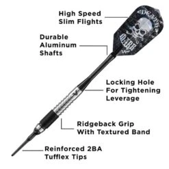 Viper Desperado Darts - Soft Tip - 80% - Inc Extras - D2 - Micro Grip - Black -Dart Shop viper 21 3403 18 desperado 2
