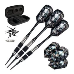 Viper Desperado Darts - Soft Tip - 80% - Inc Extras - D3 - Twin-Knurl - Black