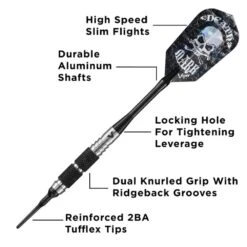 Viper Desperado Darts - Soft Tip - 80% - Inc Extras - D3 - Twin-Knurl - Black 8 Viper Desperado Darts - Soft Tip - 80% - Inc Extras - D3 - Twin-Knurl - Black -Dart Shop viper 21 3407 18 desperado 2
