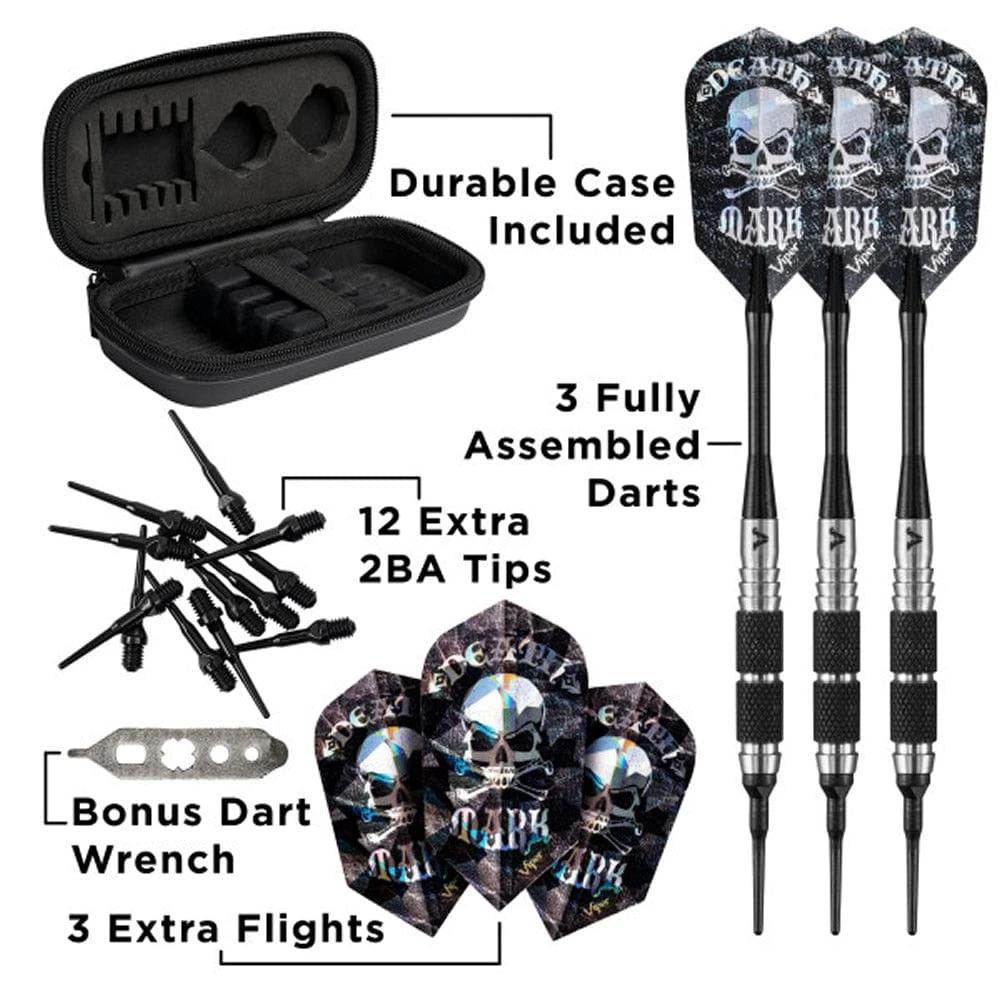 Viper Desperado Darts - Soft Tip - 80% - Inc Extras - D3 - Twin-Knurl - Black 2 Viper Desperado Darts - Soft Tip - 80% - Inc Extras - D3 - Twin-Knurl - Black - Image 2