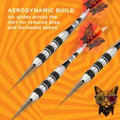 Viper The Freak Darts - Steel Tip - Nickel Silver - With Spinster Shafts - F1 - Black Tri-Knurl -Dart Shop viper 22 1702 22 the freak f1 5