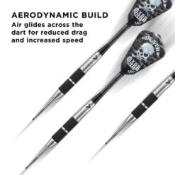 Viper Desperado Darts - Steel Tip - 80% - Inc Extras - D2 - Knurl Grip - Black -Dart Shop viper 23 1603 24 desperado 3
