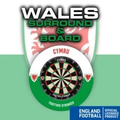 Wales Printed Dartboard & Printed Surround - Cymru -Dart Shop walesBundle